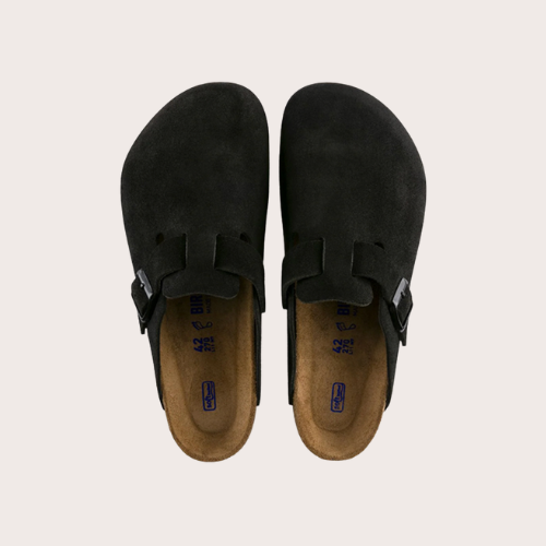 SUEDE CLOSED TOE CLOGS